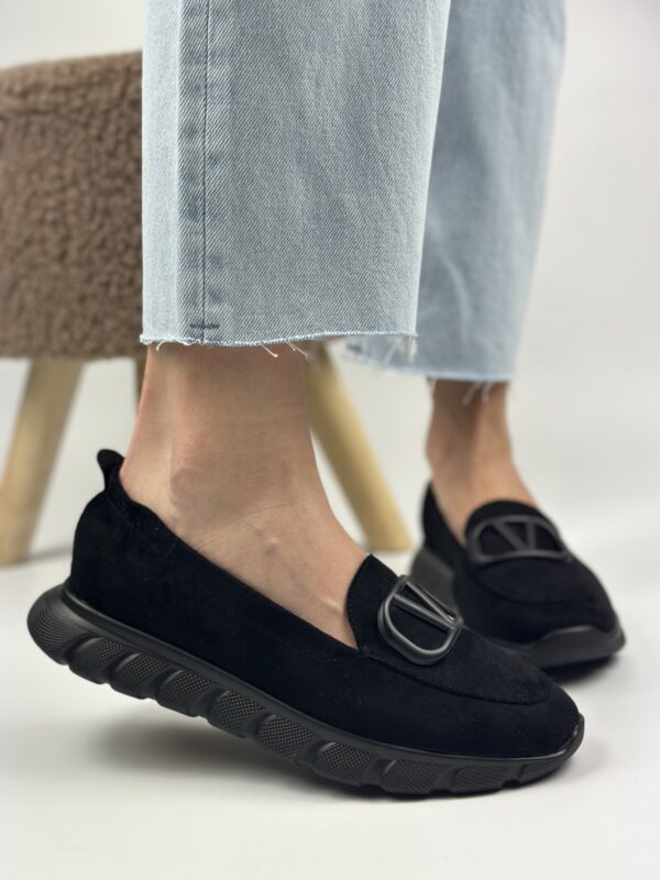 Czarne Mega Wygodne Półbuty Lemarii