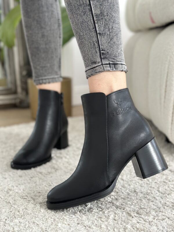 Ocieplane botki damskie na słupku Fashion