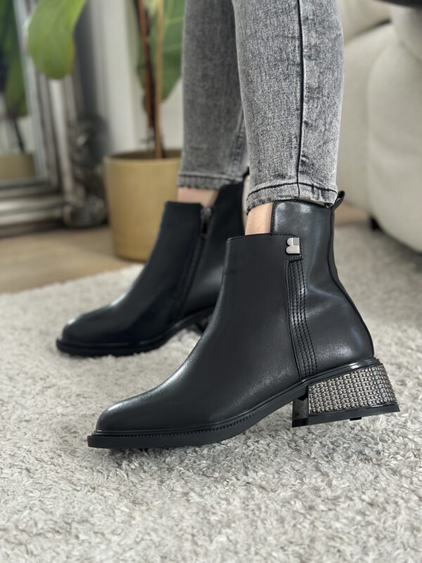 Eleganckie damskie botki Tellara Skóra Naturalna